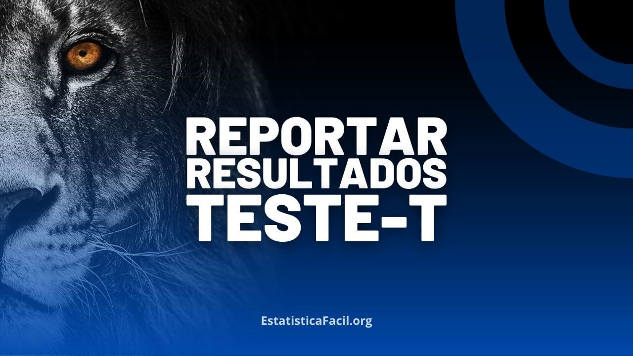 reportar resultados do teste t 