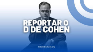 como reportar o d de cohen